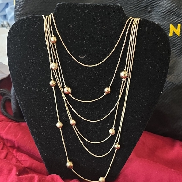 Jewelry - Elegant Gold Multi-Layer Necklace